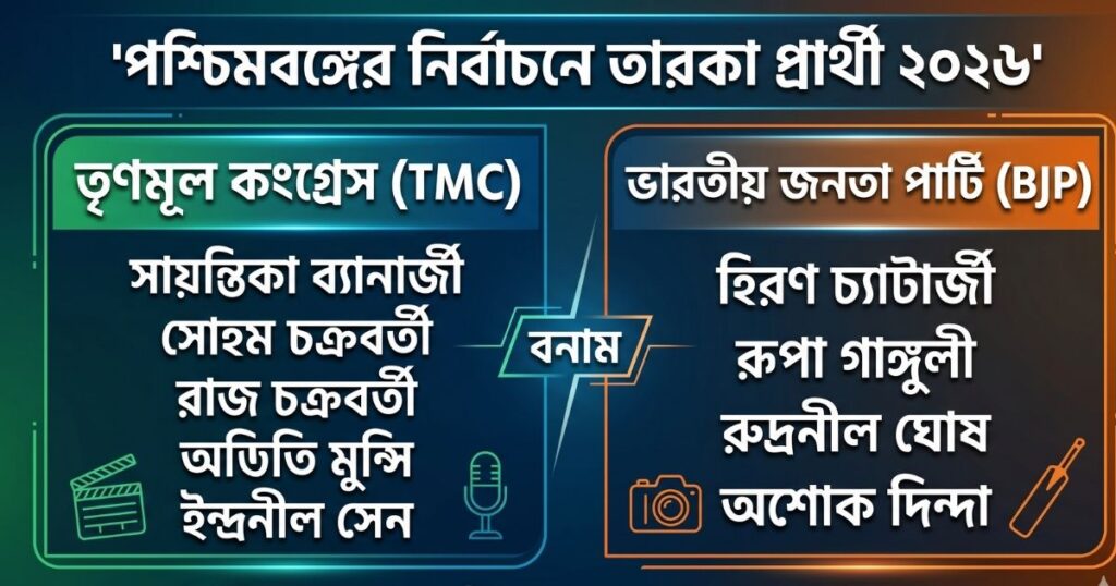 পশ্চিমবঙ্গের নির্বাচনে তারকা প্রার্থী ২০২৬