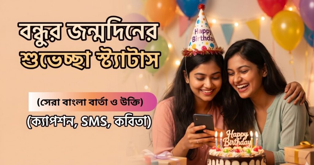 বন্ধুর জন্মদিনের শুভেচ্ছা স্ট্যাটাস