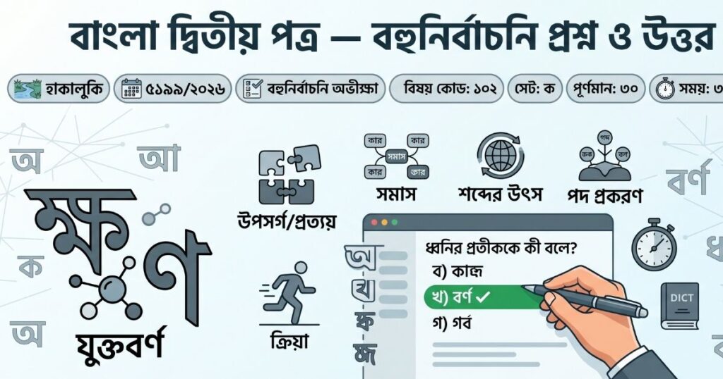 বাংলা ২য় পএ প্রশ্ন সমাধান ২০২৬ (ঢাকা বোর্ড)