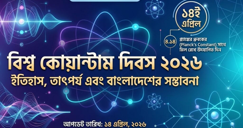 বিশ্ব কোয়ান্টাম দিবস ২০২৬ ইতিহাস, তাৎপর্য এবং সম্ভাবনা