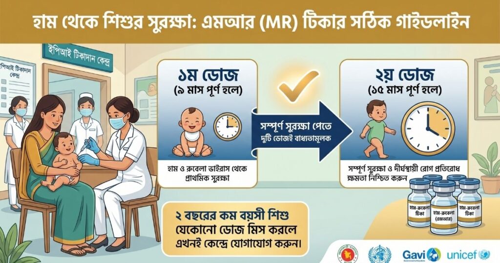 শিশুর হাম থেকে সুরক্ষার উপায়