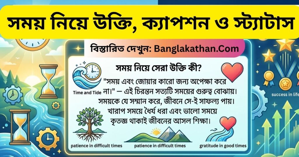সময় নিয়ে উক্তি, ক্যাপশন ও স্ট্যাটাস