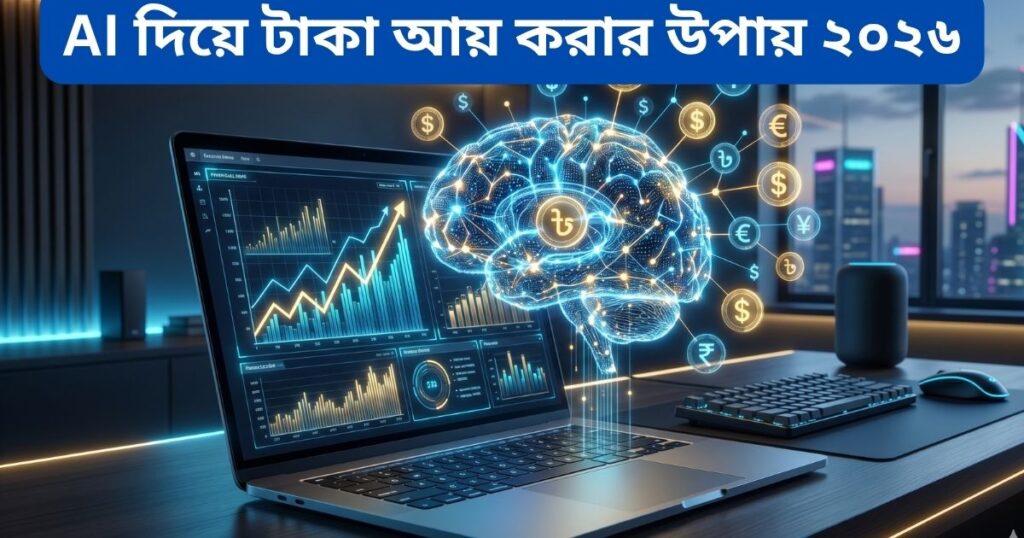 AI দিয়ে টাকা আয় করার উপায় ২০২৬