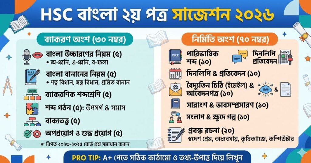 HSC বাংলা ২য় পত্র সাজেশন ২০২৬