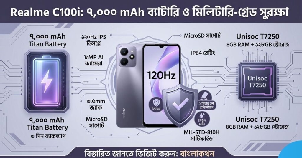 Realme C100i বাংলাদেশ দাম, স্পেসিফিকেশন ও রিভিউ