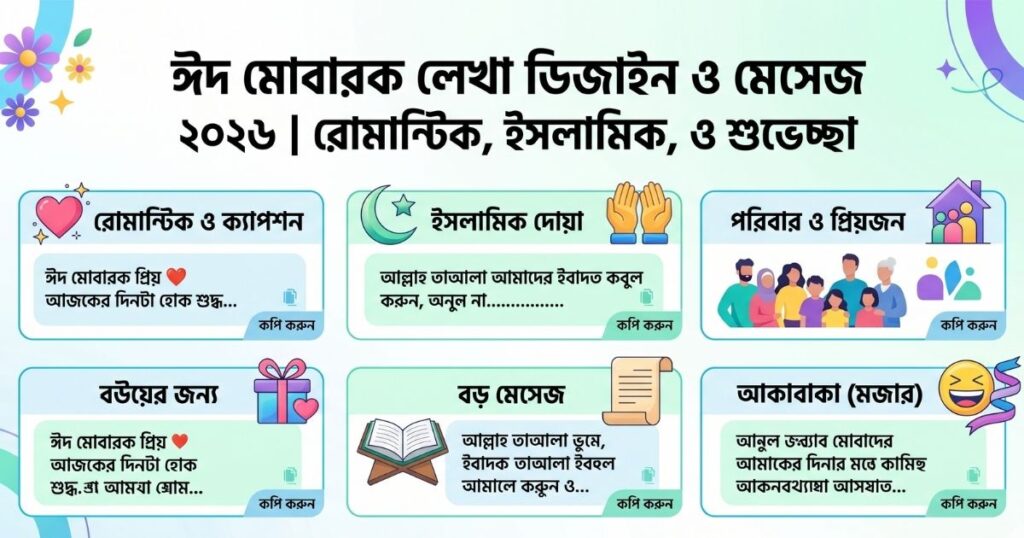 ঈদ মোবারক মেসেজ ২০২৬