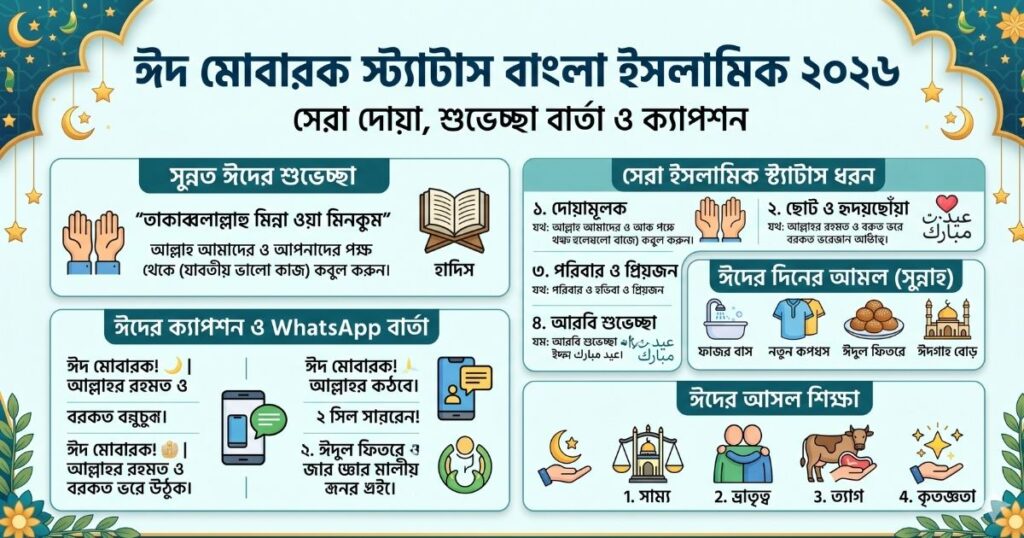 ঈদ মোবারক স্ট্যাটাস বাংলা ইসলামিক