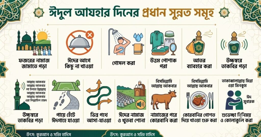 ঈদুল আযহার দিনের সুন্নত সমূহ