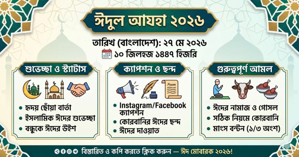 ঈদের শুভেচ্ছা ২০২৬