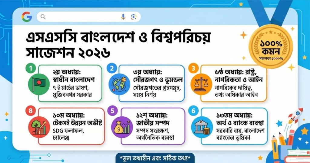এসএসসি বাংলাদেশ ও বিশ্বপরিচয় সাজেশন ২০২৬