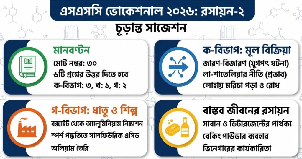 এসএসসি ভোকেশনাল ২০২৬ রসায়ন-২ চূড়ান্ত সাজেশন