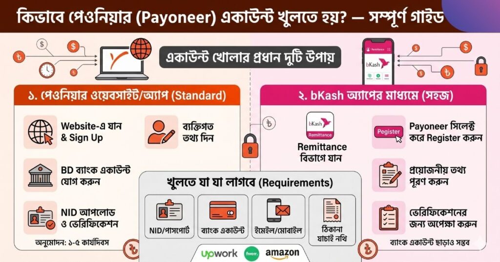 কিভাবে পেওনিয়ার (Payoneer) একাউন্ট খুলতে হয়
