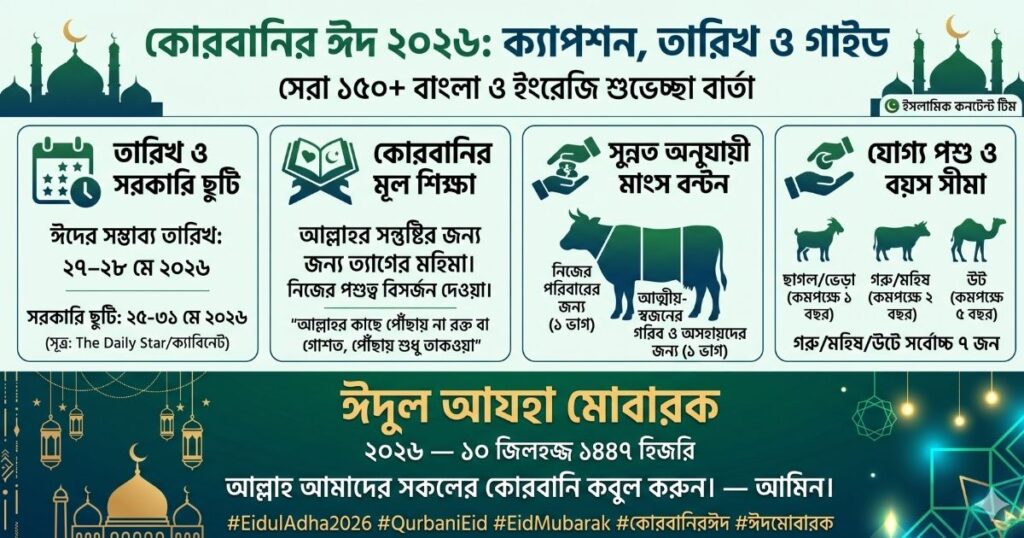 কোরবানির ঈদ ক্যাপশন ২০২৬
