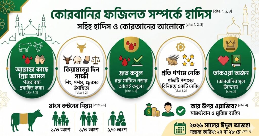 কোরবানির ফজিলত সম্পর্কে হাদিস