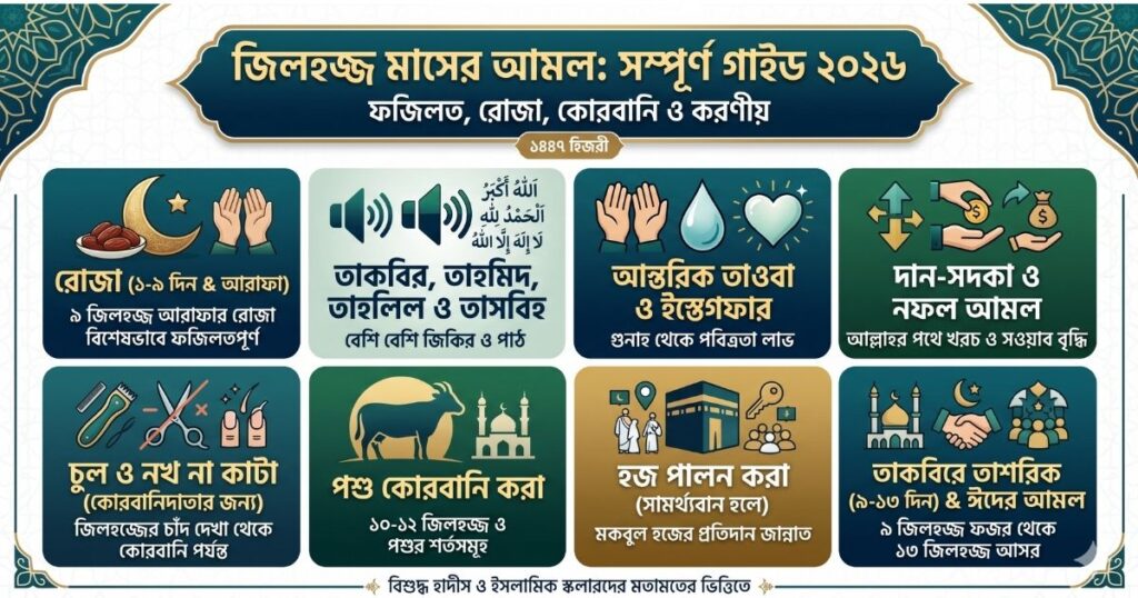 জিলহজ্জ মাসের আমল ফজিলত, রোজা, কোরবানি ও করণীয়