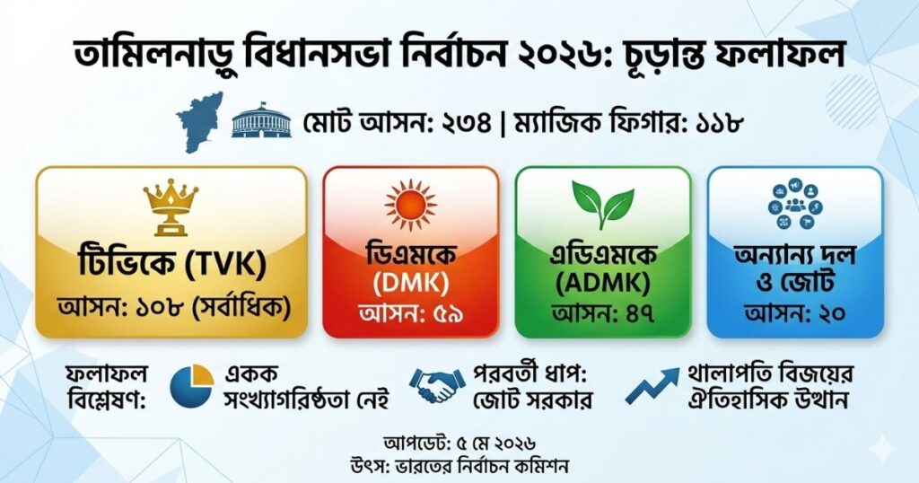 তামিলনাড়ু নির্বাচন ফলাফল ২০২৬