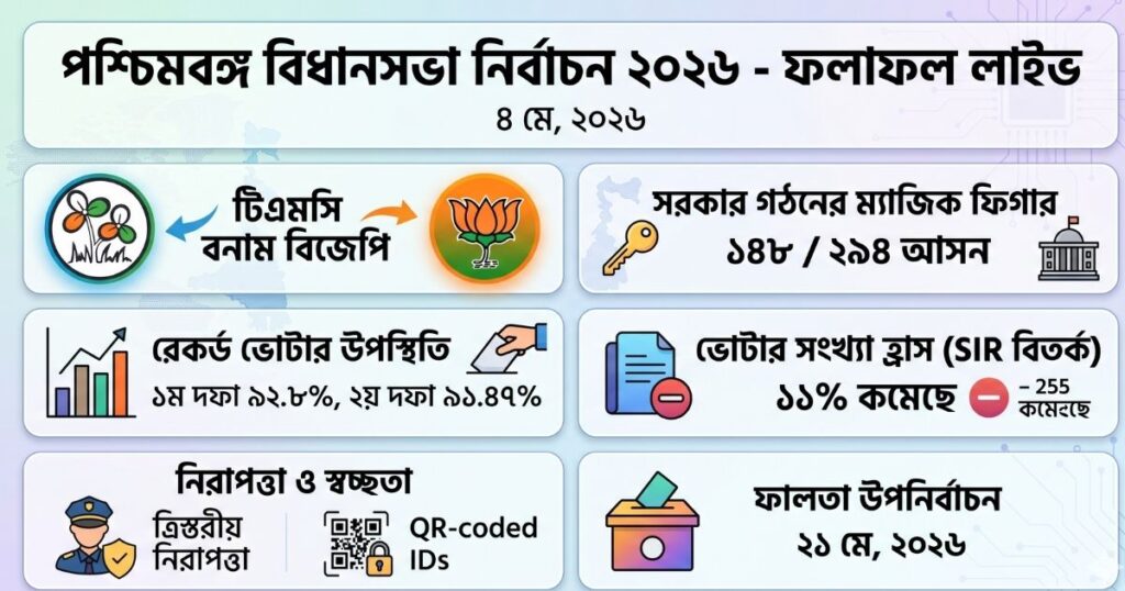 পশ্চিমবঙ্গ বিধানসভা নির্বাচন ফলাফল ২০২৬