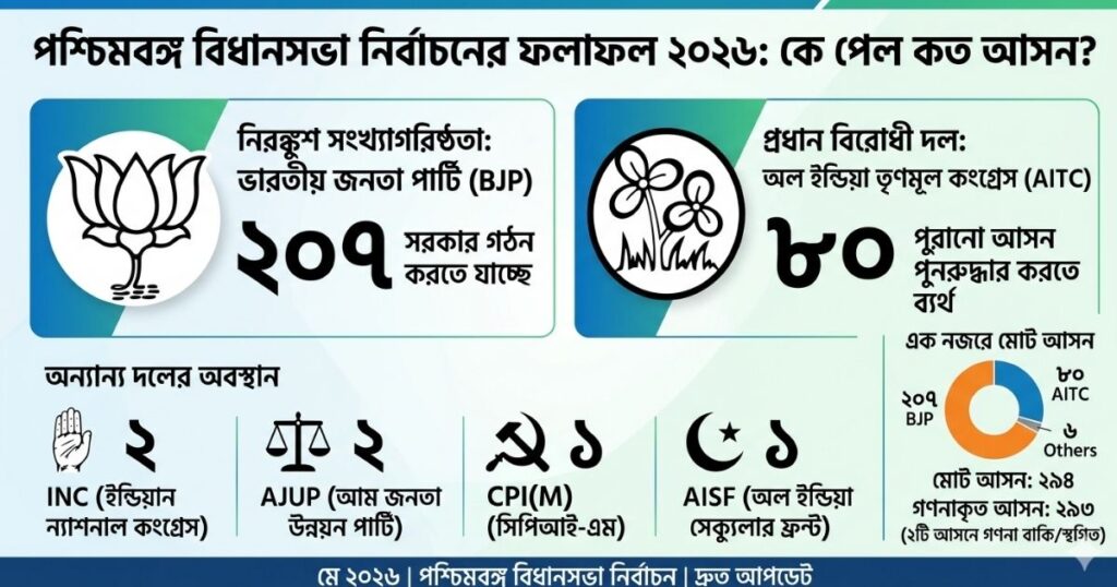 পশ্চিমবঙ্গ বিধানসভা নির্বাচনের ফলাফল ২০২৬
