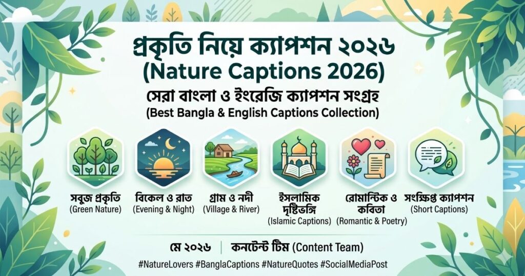 প্রকৃতি নিয়ে ক্যাপশন ২০২৬
