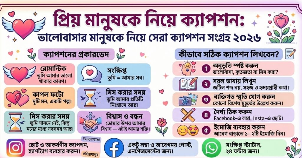প্রিয় মানুষকে নিয়ে ক্যাপশন