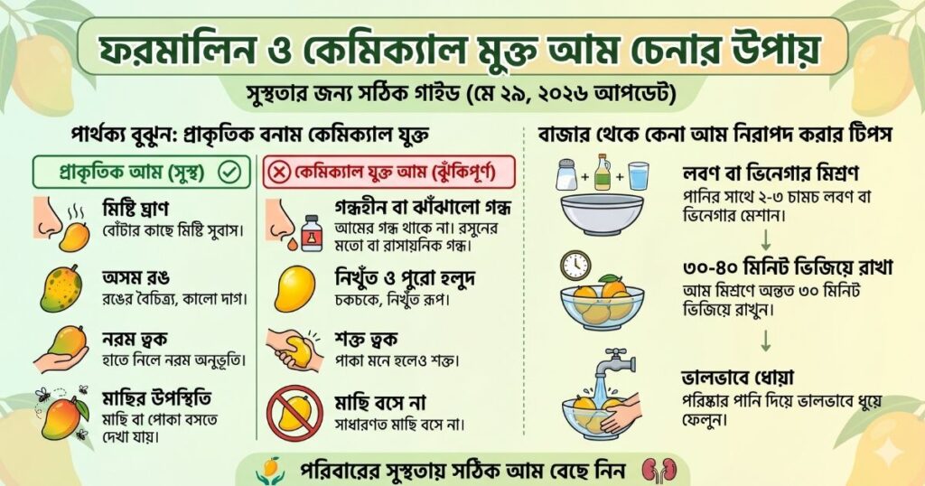 ফরমালিন মুক্ত আম চেনার উপায়