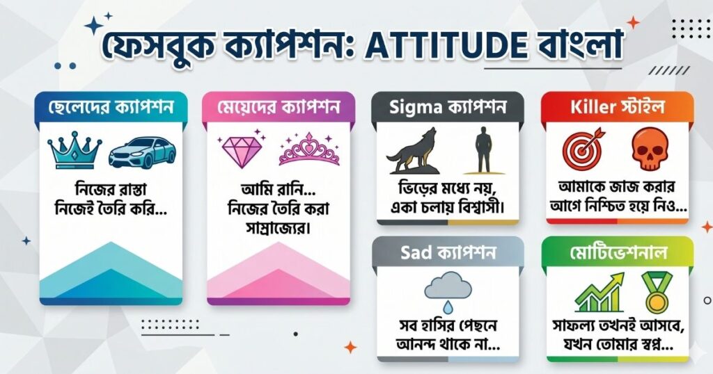 ফেসবুক ক্যাপশন Attitude বাংলা