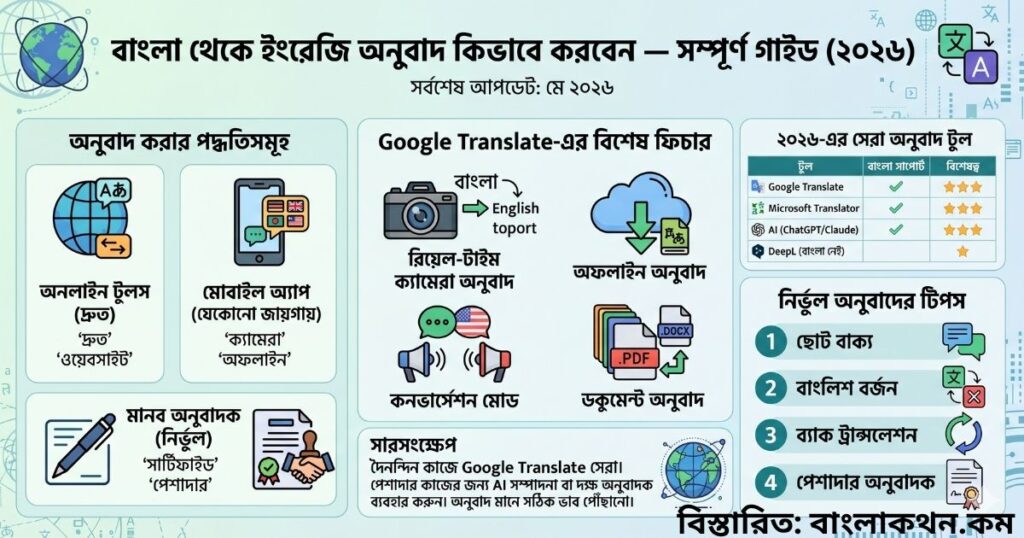 বাংলা থেকে ইংরেজি অনুবাদ কিভাবে করবেন
