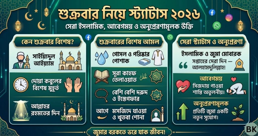 শুক্রবার নিয়ে স্ট্যাটাস ২০২৬