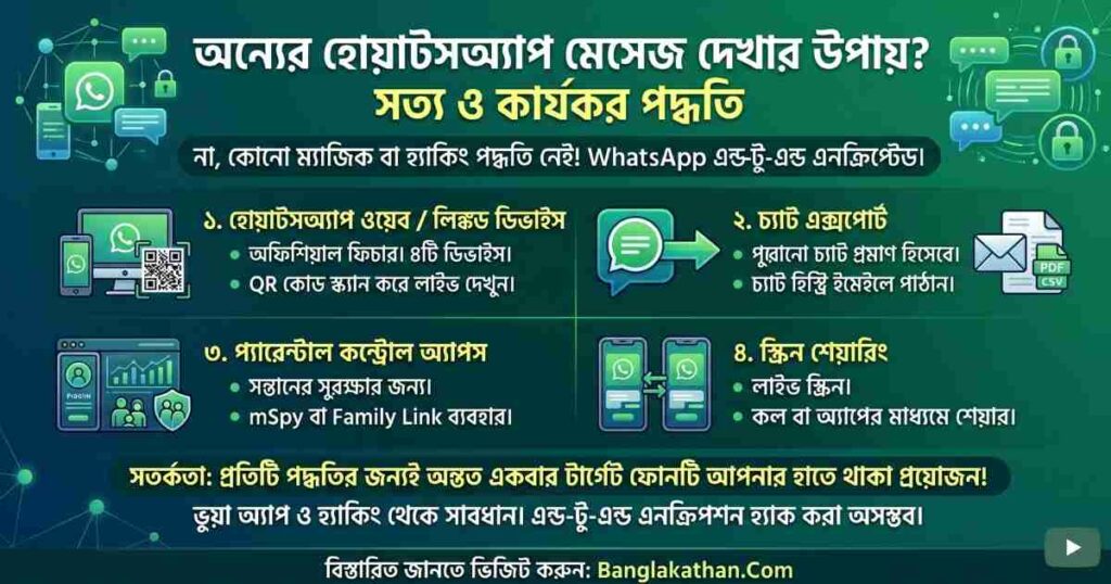 অন্যের হোয়াটসঅ্যাপ মেসেজ কিভাবে দেখব