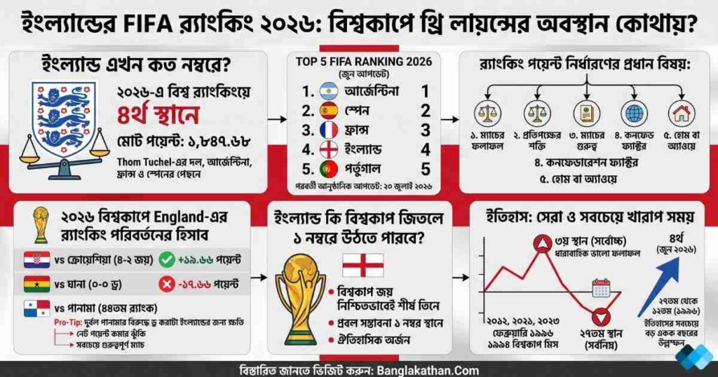 ইংল্যান্ডের FIFA র‍্যাংকিং ২০২৬
