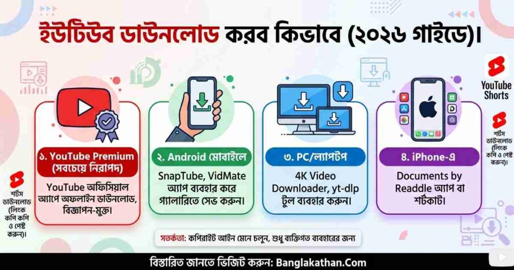 ইউটিউব ডাউনলোড করব কিভাবে