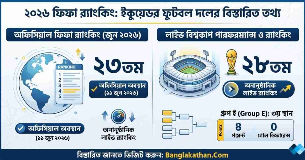 ইকুয়েডর ফিফা র‍্যাংকিং ২০২৬