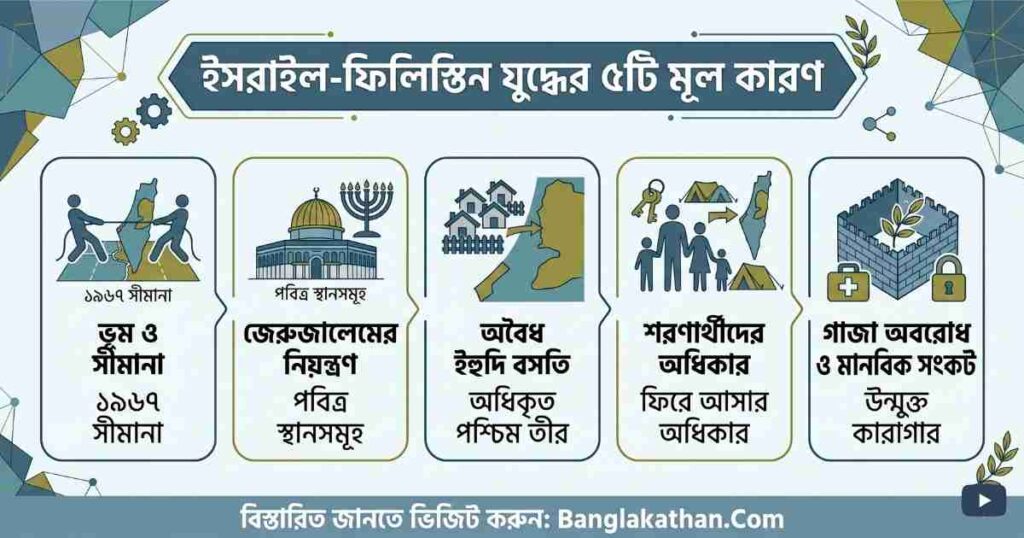 ইসরাইল ফিলিস্তিন যুদ্ধের কারণ
