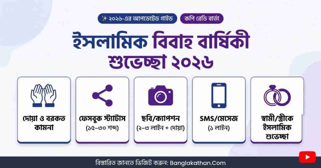 ইসলামিক বিবাহ বার্ষিকী শুভেচ্ছা ২০২৬