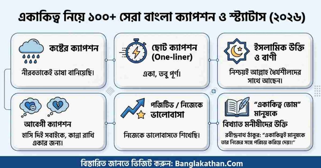 একাকিত্ব নিয়ে ক্যাপশন