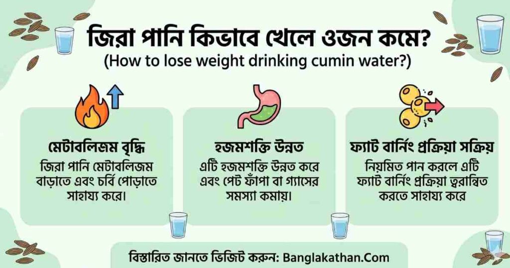 জিরা পানি কিভাবে খেলে ওজন কমে