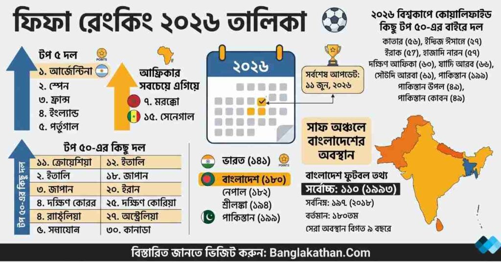ফিফা রেংকিং ২০২৬ তালিকা