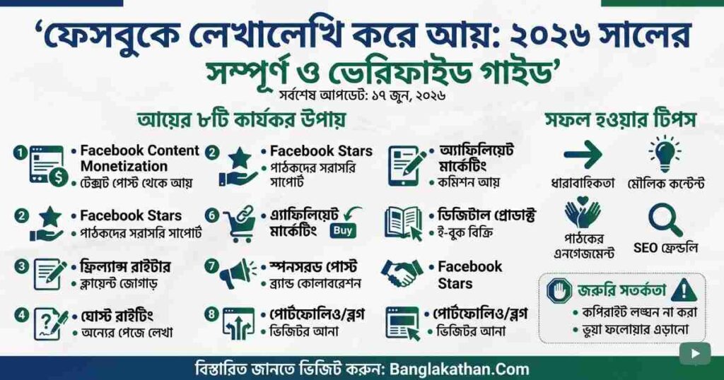 ফেসবুকে লেখালেখি করে আয়