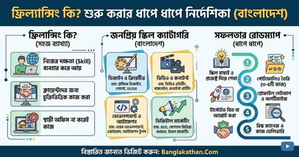 ফ্রিল্যান্সিং কি ফ্রিল্যান্সিং কিভাবে শিখবো