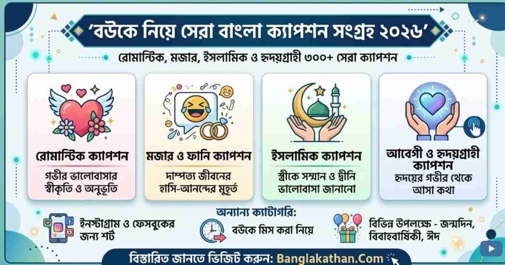 বউকে নিয়ে ক্যাপশন