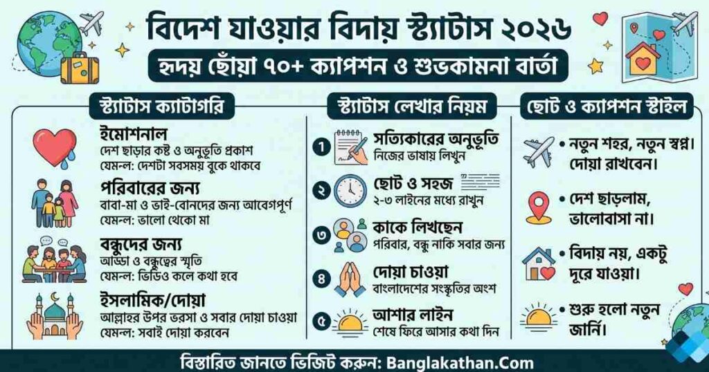 বিদেশ যাওয়ার বিদায় স্ট্যাটাস