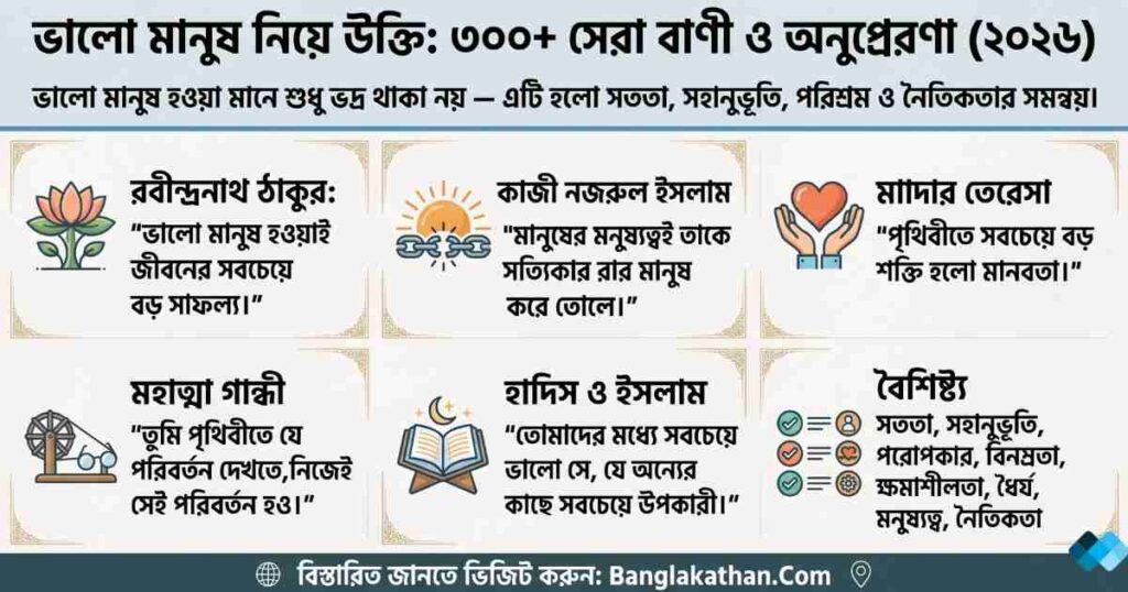 ভালো মানুষ নিয়ে উক্তি