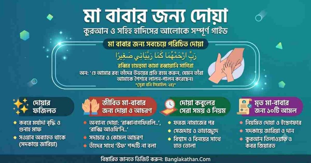 মা বাবার জন্য দোয়া — কুরআন ও সহিহ হাদিসের আলোকে