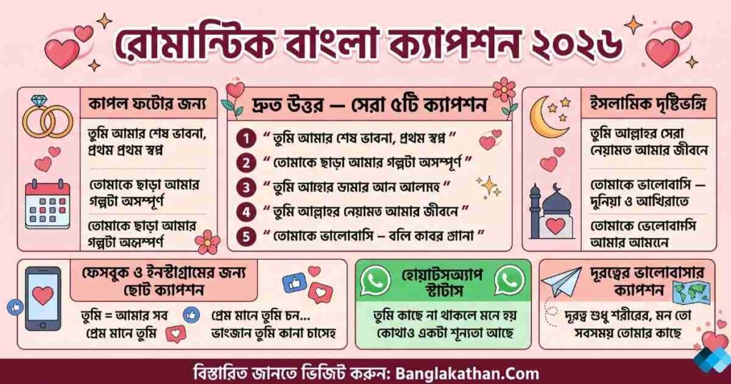 রোমান্টিক বাংলা ক্যাপশন 2026