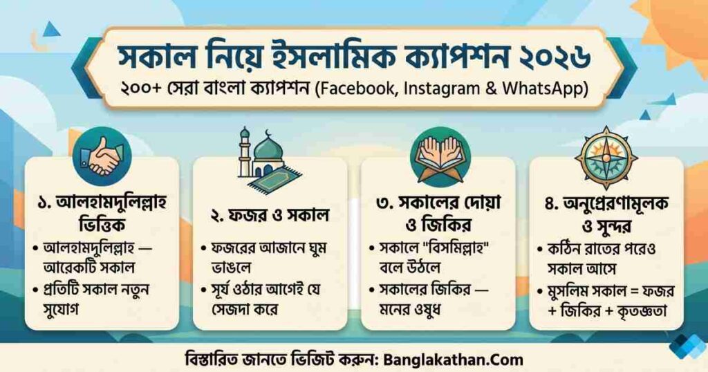 সকাল নিয়ে ইসলামিক ক্যাপশন