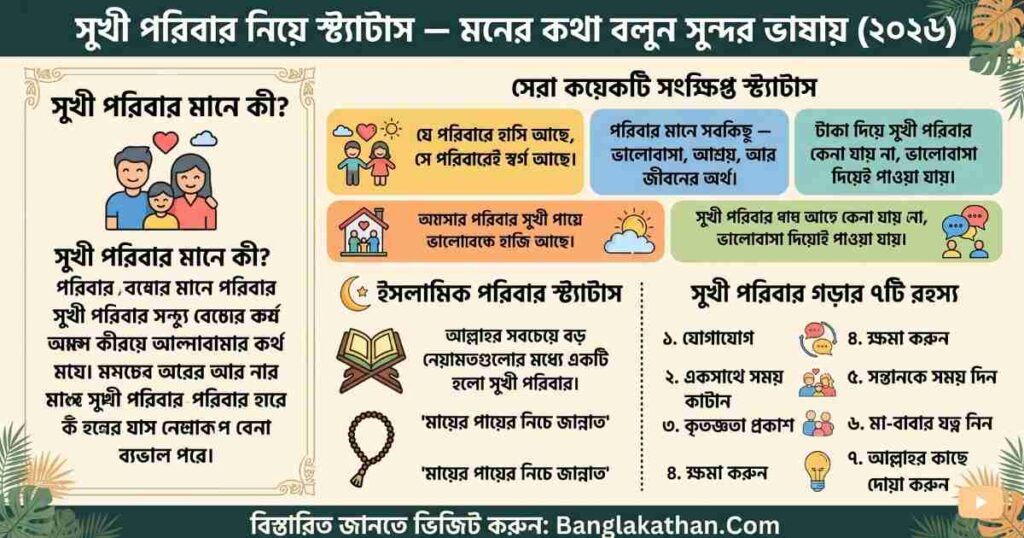 সুখী পরিবার নিয়ে স্ট্যাটাস