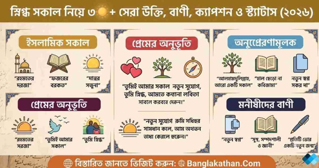 স্নিগ্ধ সকাল নিয়ে উক্তি